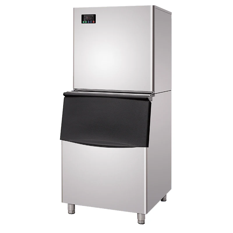 

Коммерческий льдогенератор емкостью 225 кг с ежедневным выходом и компрессором 110 В, машина для производства ледяных блоков большой емкости в форме полумесяца