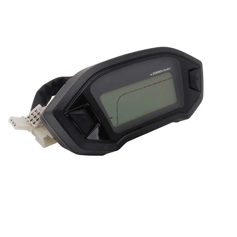 LCD Digital Tachometer Speedometer Odometer Gauge Universal Adjustable 7 Colors For 2, 4 Cylinders Motorcycle