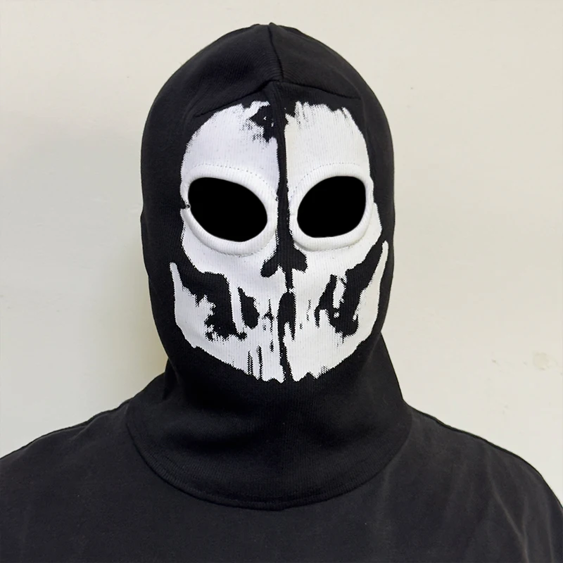Motorcycle Balaclava Full Face Mask Skull Print Motorbike Full Face Mask Windproof Skiing Head Neck Warmer Bicycle Helmet Liner view 2