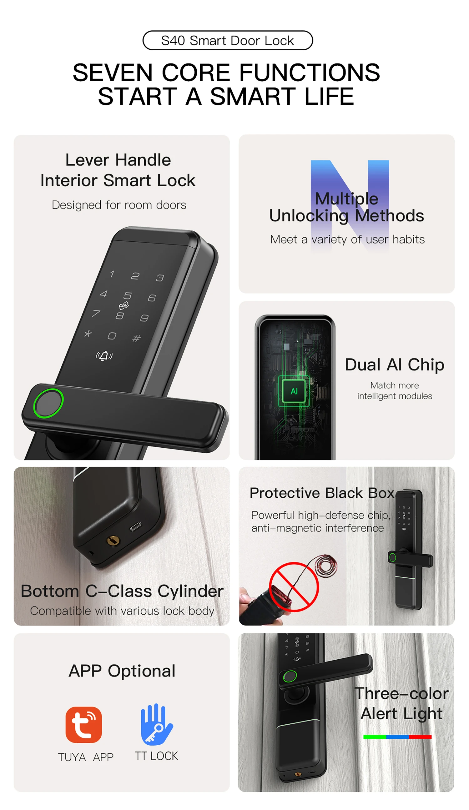 Indoor Nuki Alexa Bronze Smart Door Lock Low Price Smart Door Lock with Remote Control Unit