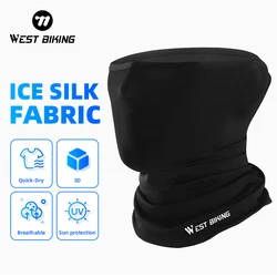 WEST BIKING Summer Bicycle Face Mask Ice Fabric Anti-sweat traspirante Sport ciclismo Running sciarpa copricapo uomo donna Bike Mask