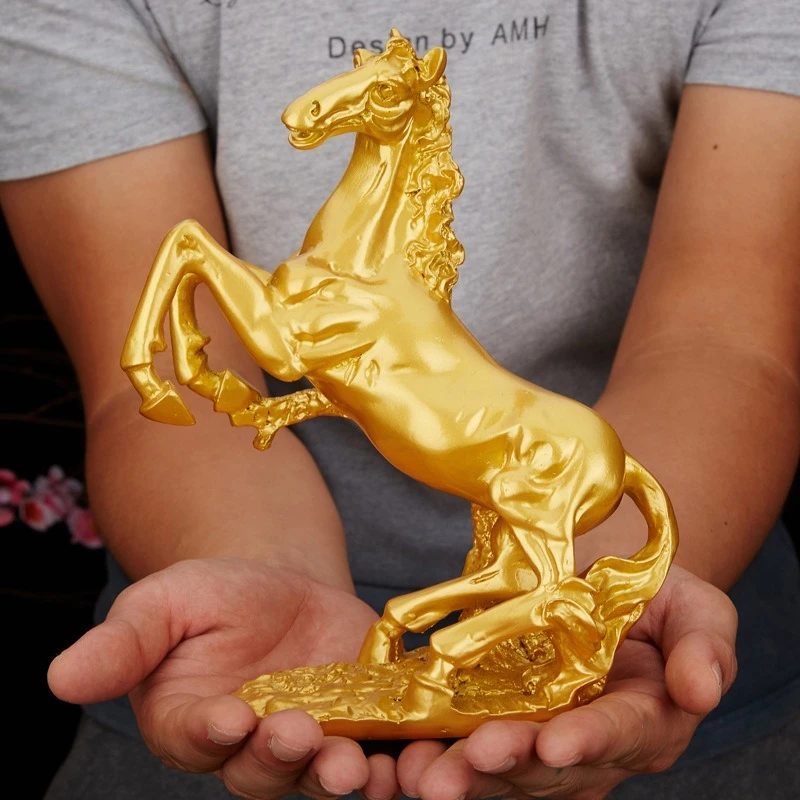 Feng Shui Resin Animal Horse Handicraft Ornaments Home Decoration Furnishings Ornaments
