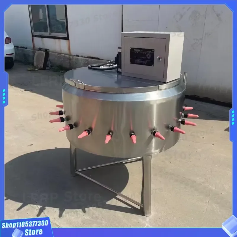 Stainless Steel Goat & Cow Milk AdF Type Milking Cluster Machine for Farm Use & Pasteurization