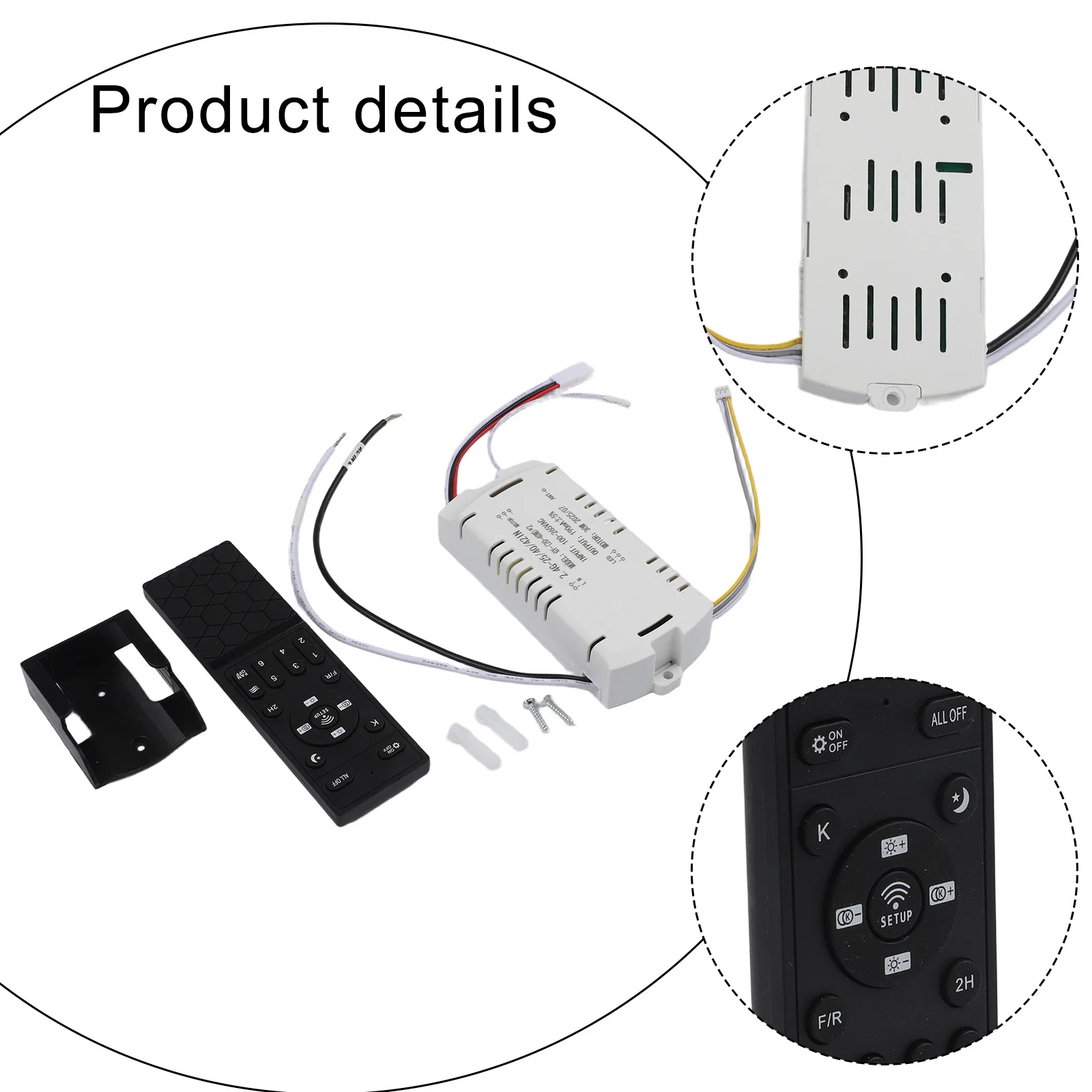Bedroom Relaxation Inverter Controller Ceiling Fan Remote Backup Remote Control Easy Pairing Process Receiver Power 20-40W