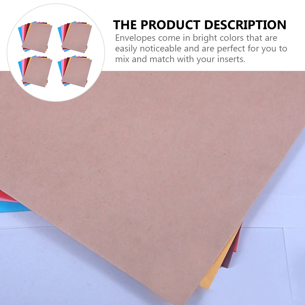 

40 Pcs/ Self-Adhesive Envelope Colored Envelopes Seal Laminated 120g Plastic Paper Material Sealing Office