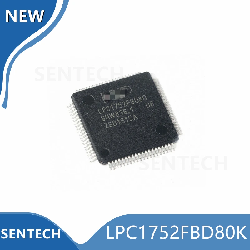 5pcs/lot New Original LPC1752FBD80K LPC1752FBD80 LQFP80 Microcontroller chip