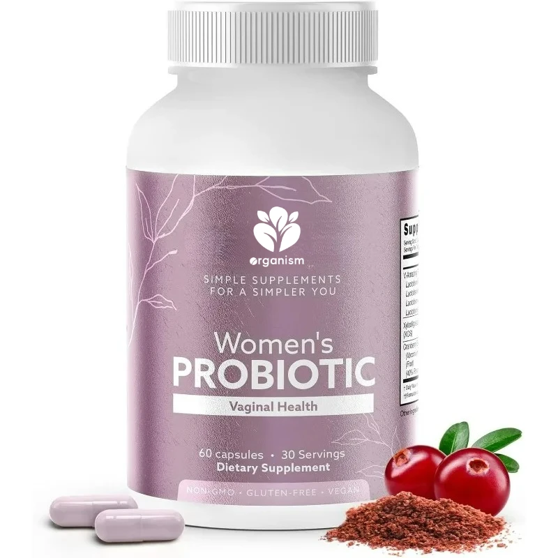 

Женские пробиотики содержит пребиотики, клюква - для здоровья, gut microbiota, 60 капсул