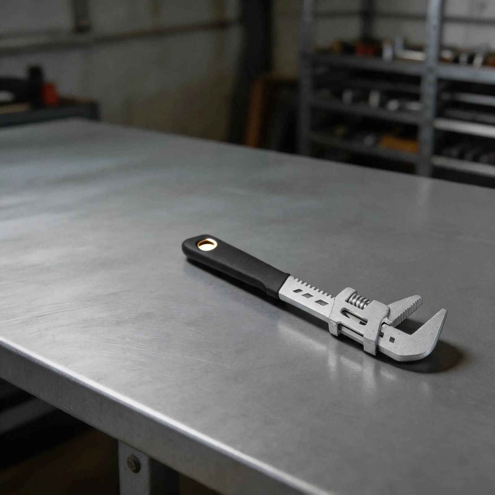Push Button Controlled 12 Inch Pipe Wrench with 0-75mm Opening for Quick Changes on Pipes and Fittings with Oil Resistant Handle
