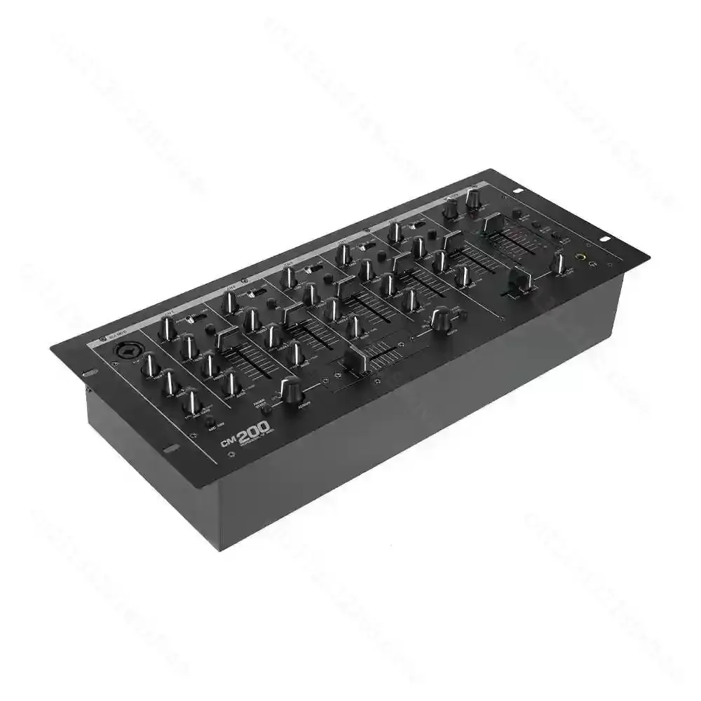 Stage Audio Equipment, Professional 5 Channel DJ Mixer EQ Control Music Mixing Console for Party Live Broadcast
