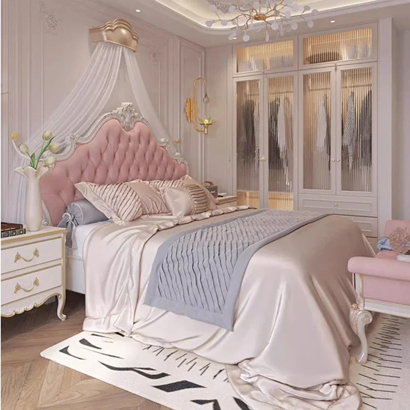 Princess Sleeping Bed Platform Sex Sun Queen Multifunctional Beauty Bed Girls Design Bedroom Luxury Cama Lounge Suite Furniture