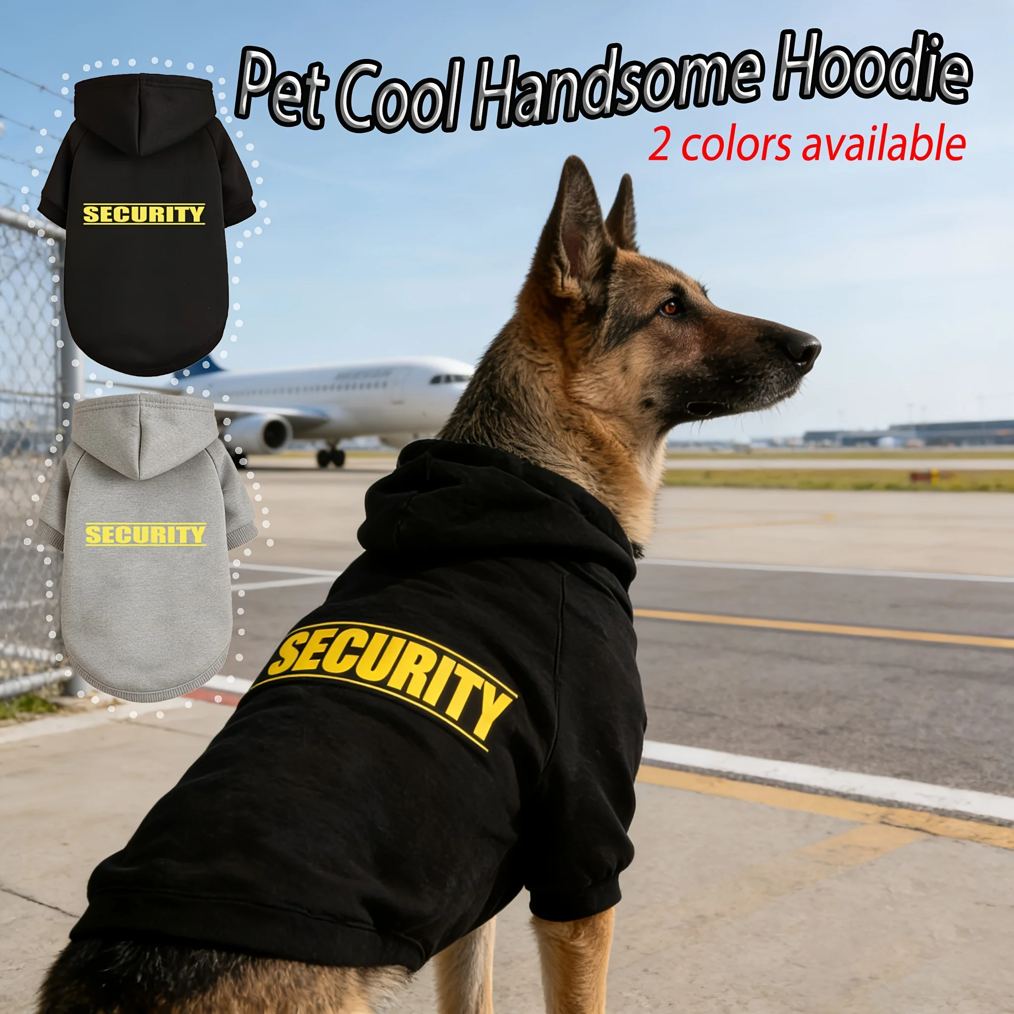 Sicherheits-Hundehoodie mit Aufdruck, warme Sportbekleidung für mittelgroße und große Hunde, Outdoor-Sicherheitskleidung für Haustiere, Hundebekleidung – Detail 1