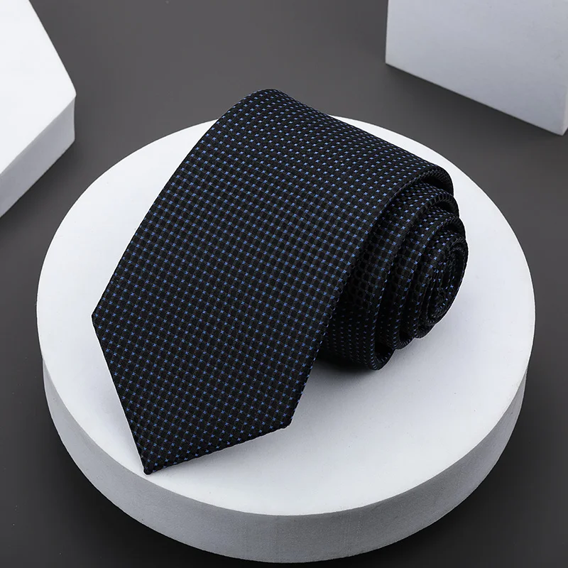 عالية الجودة نقطة صغيرة نمط 100% الحرير الرجال ربطة العنق الأعمال مأدبة قميص ملحق 8 سنتيمتر واسعة اليدوية معقود رابطة عنق حريرية #4