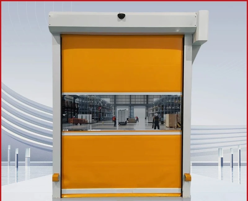 PVC Electric Fast Rolling Shutter, Flexible Auto Induction Lifting Stacking Door for Factory Workshop
