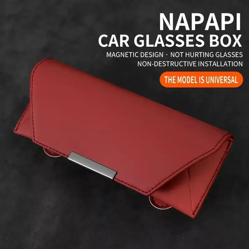 Afbeelding 6: Leat Autobrilbox Draagbare autozonnebrilhouder Multifunctionele hoes Anti-kras Brilbeschermingsdoos Auto-accessoires