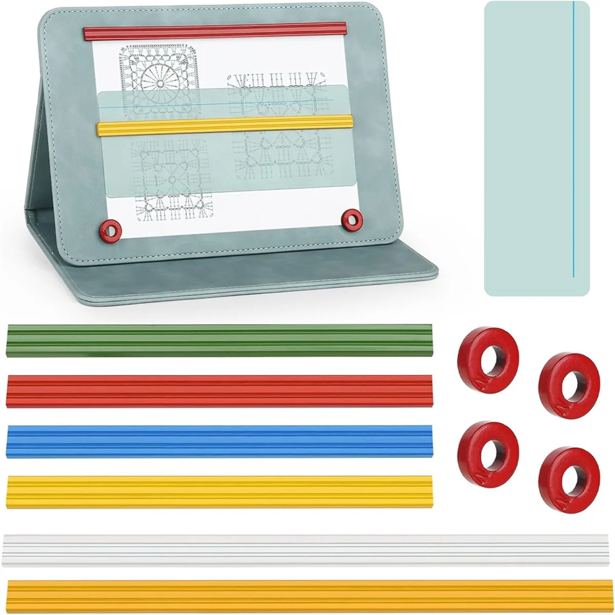 A95I-magneetvervangingsset voor breikaarthouder, 11 stuks magneetpatroonhouders vervangende breigereedschapset