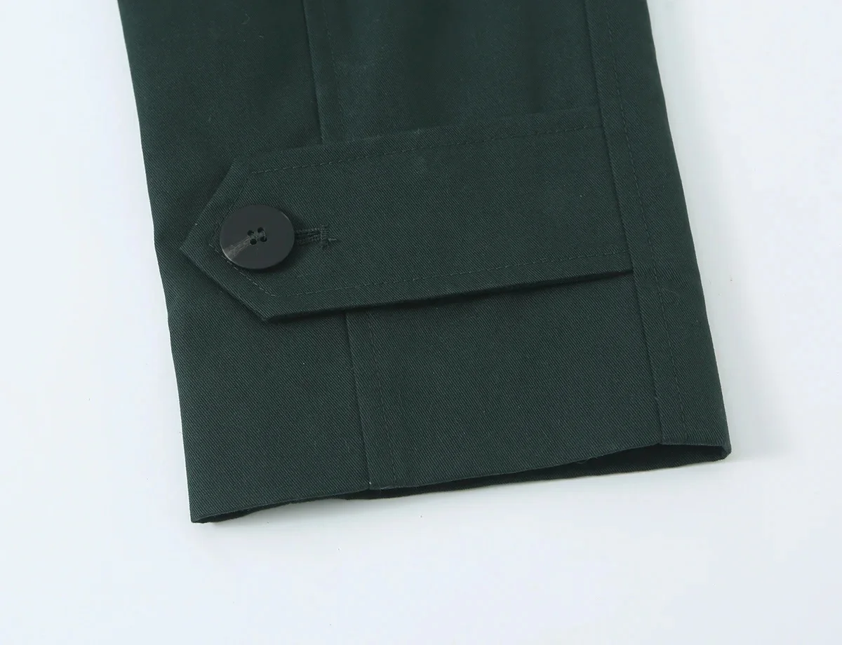 KONDALA Damen Herbst-Pendler-Miditrenchcoat Vintage Lässiger Einreihiger Trenchcoat 2026 Herbst Trendiger High-Street-Damenmantel – Detail 10