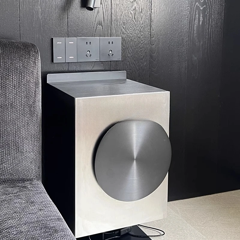 

Bedside table new light luxury high-end Bauhaus bedside te with lamp storag bedshousehold bedroom