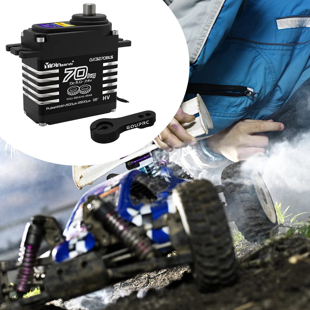 

70KG Brushless Servos High Torque Servos Metal Gear Steering Servos for 1/8 1/10 1/12 RC Truck Car Crawler Boat Robot