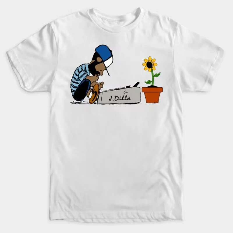 2026 Vintage Cartoon Character Graphic T Shirt Unisex Retro Hip Hop Style Sunflower Illustration Short Sleeve Cotton Street Tee