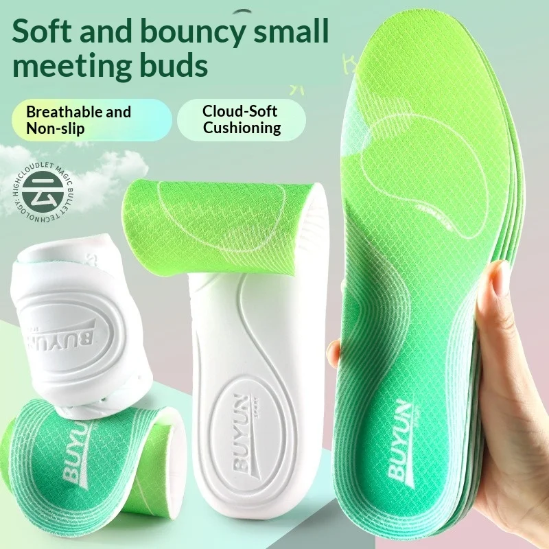 Cloud Feel Thickened Soft Insoles, High Elastic Shock Absorbing Breathable Deodorant Pain Relief for All Day Standing Men Women
