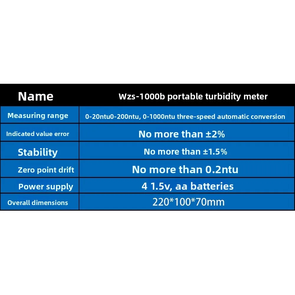 Suitable for WZS-1000B portable turbidity meter