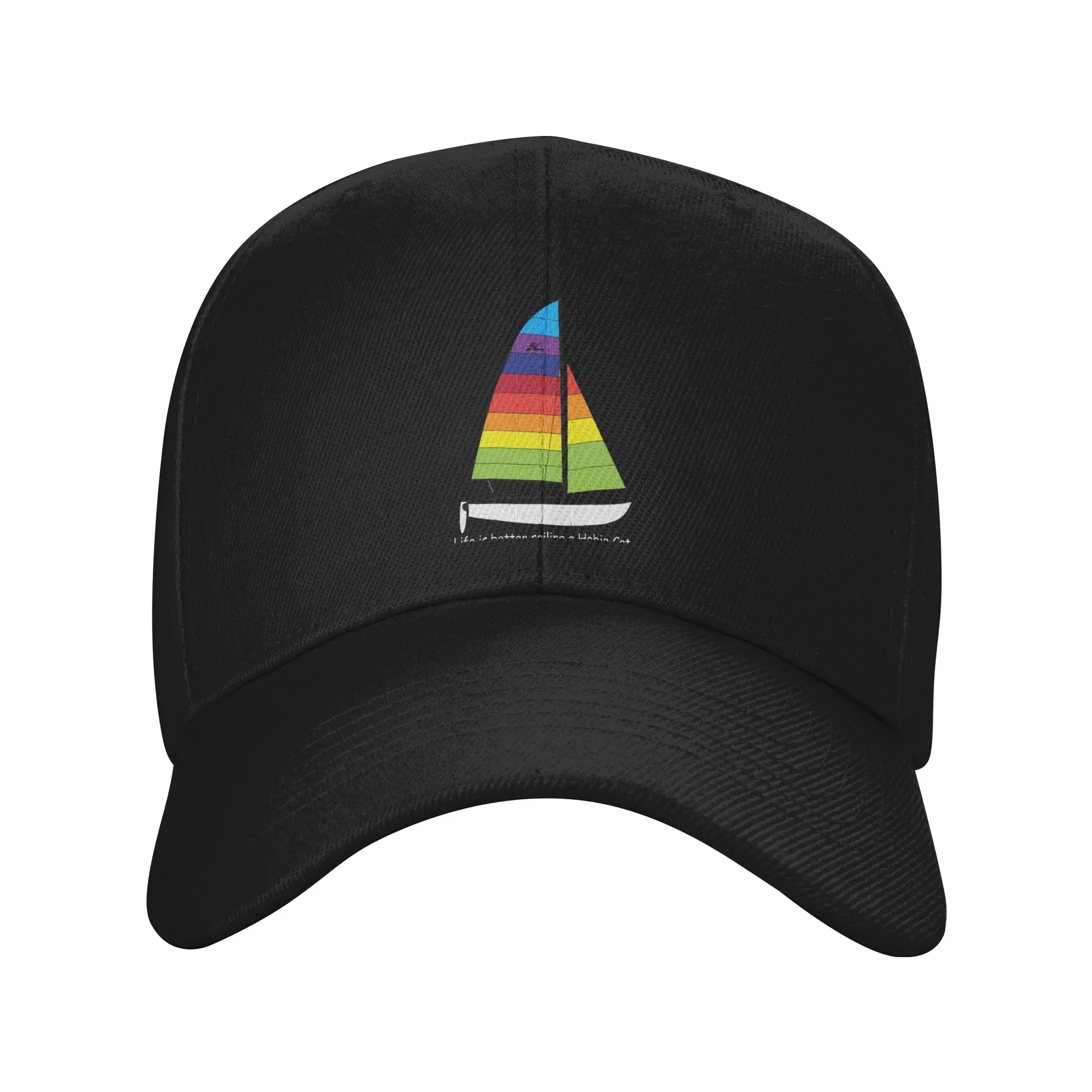 Fashion Hobie 16 Catamaran Sailboat - Life Is Better Curved Brim Baseball Cap Fishing Hat Men