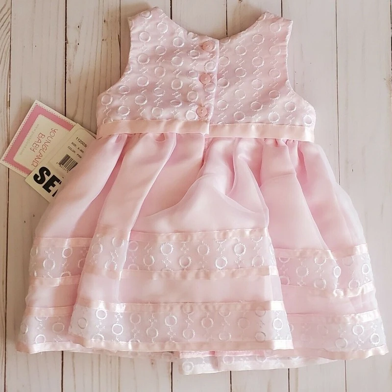 Baby Girl Dress Size 6-9 Months Pink 2pc NEW