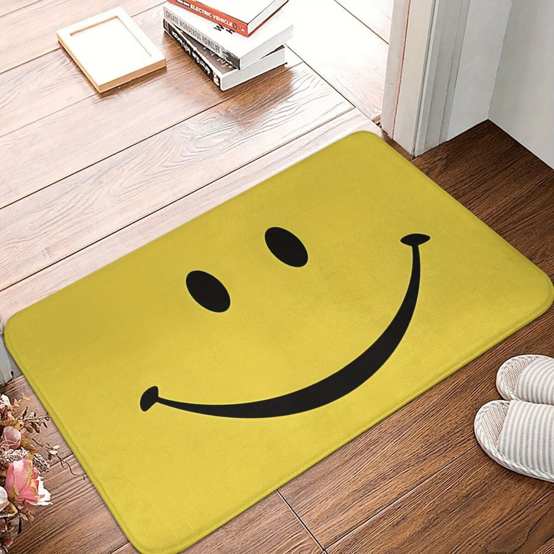 

1PC Smile Pattern Door Mats Kitchen Rugs Non-Slip Pop arts design Living room Rugs Bath Mat Carpet for Home Sink Laundry Decor