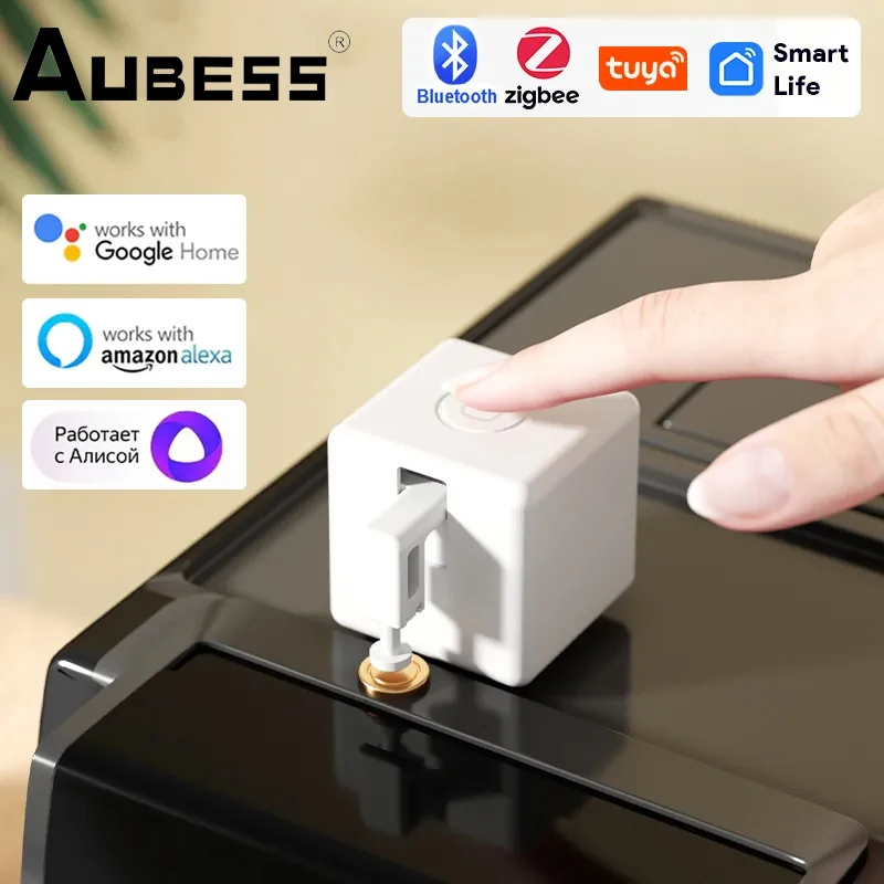 تويا زيجبي سمارت إصبع بوت بلس زر التبديل ، انتهازي ، أذرع تعمل باللمس ، التحكم في الحياة ، العمل مع اليكسا ، جوجل هوم ، أليس