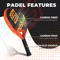 INSUM Padel Racket Lightweight Padel Tennis Racquets With Diamond Shape & Anti-Vibration System Suitable For Beginner To Advance 6