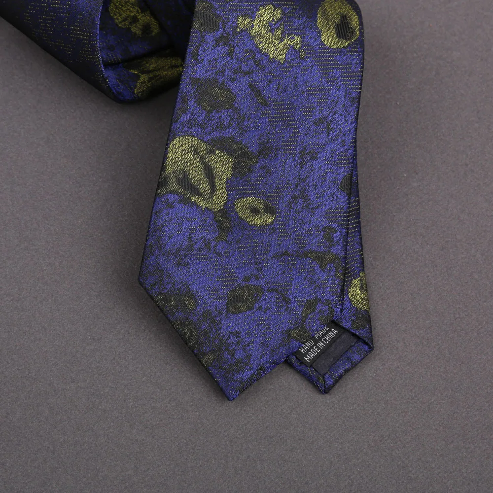 คลาสสิกโพลีเอสเตอร์เนคไทไวน์สีฟ้าสีกากีดอกไม้ Tie สําหรับงานเลี้ยงอาหารค่ําสวมใส่ทุกวันเสื้อสูทอุปกรณ์ตกแต่ง