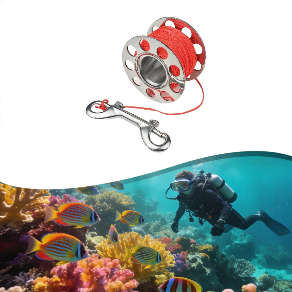 for smb Buoy Spool 45m Dive Reel Anti-knot Design Smooth-running Spool Compact 4.9cm X 7.6cm for versatile Diving Hook