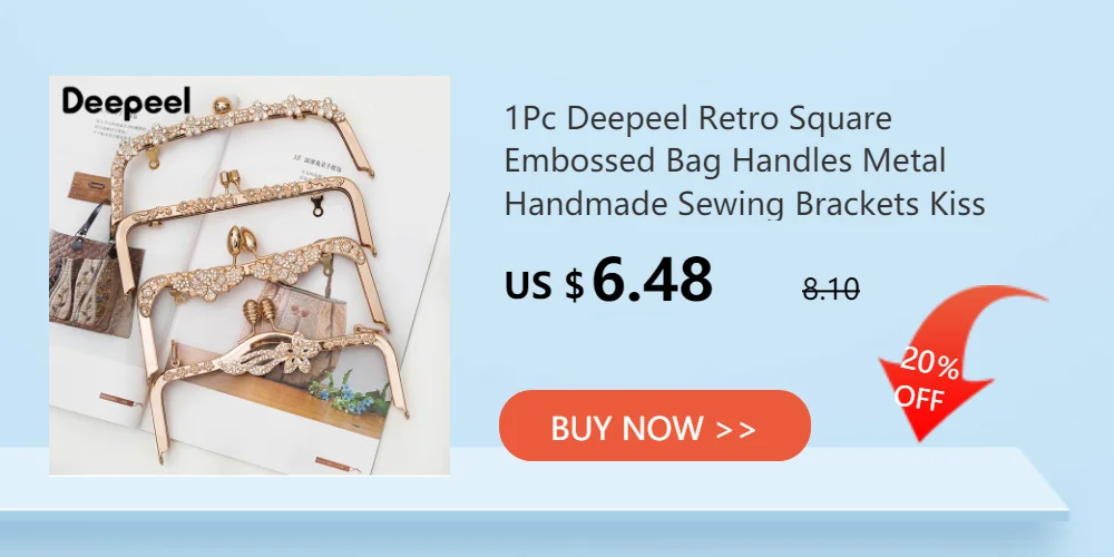 2/5Pcs Deepeel 18.5cm Embossed Bow Head Kiss Clasp Purse Frame Bags Brackets Metal Hardware Wallet Handbag Sewing Accessories