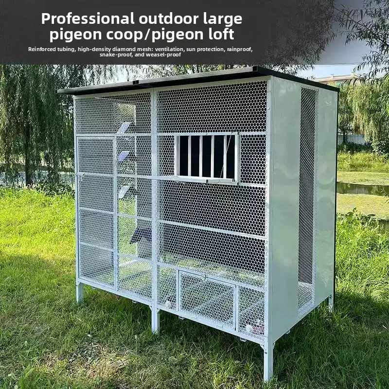 Painting Process Rust Proof Assembly Pigeon House Outdoor Large Bird Chicken Cage for Pigeon Shed Peacock Breeding Use