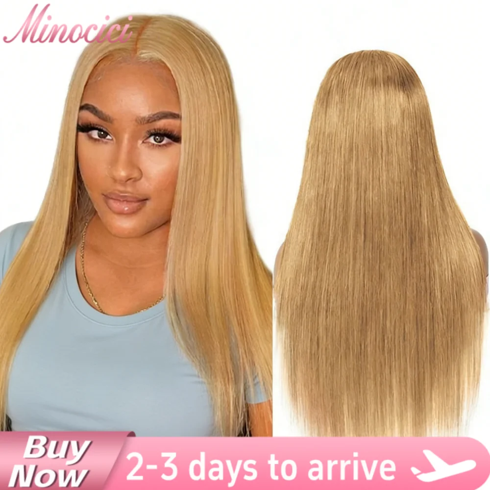 

Плотность 250 Медовый Блондин 13x6 Парики Фронта Шнурка Человеческие Волосы Прямой 13x4 Парик Фронта Шнурка Цветной 100% Предварительно Сорванный Бразильский Парик