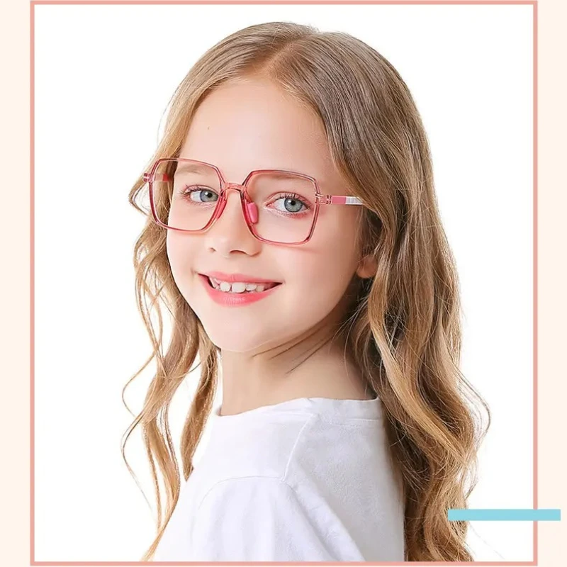 Prescription Glasses Myopia Control Glasses for Kids Blue Light Blocking Lenses for Kids Square Shape Presbyopia for Boy Gril