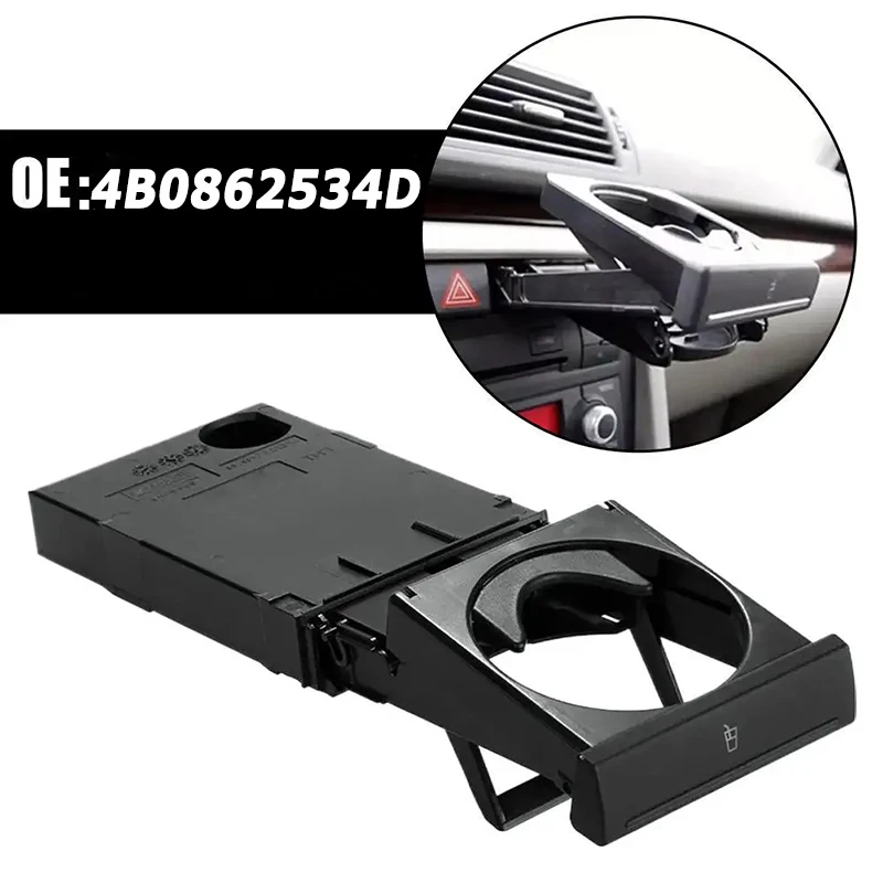 

4B0862534D Stretch Folding Cup Holder Stand For Audi A6 C5 1998-2005 Water Cup Holder Auto Body Kit Car Accessories Aftermarket