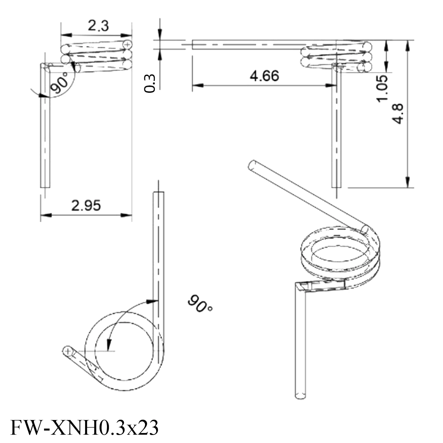 20PCS Wire 0.3mm OD 2.3MM Mini Stainless Steel Torsion Spring  DIY Accessory Small  Spring