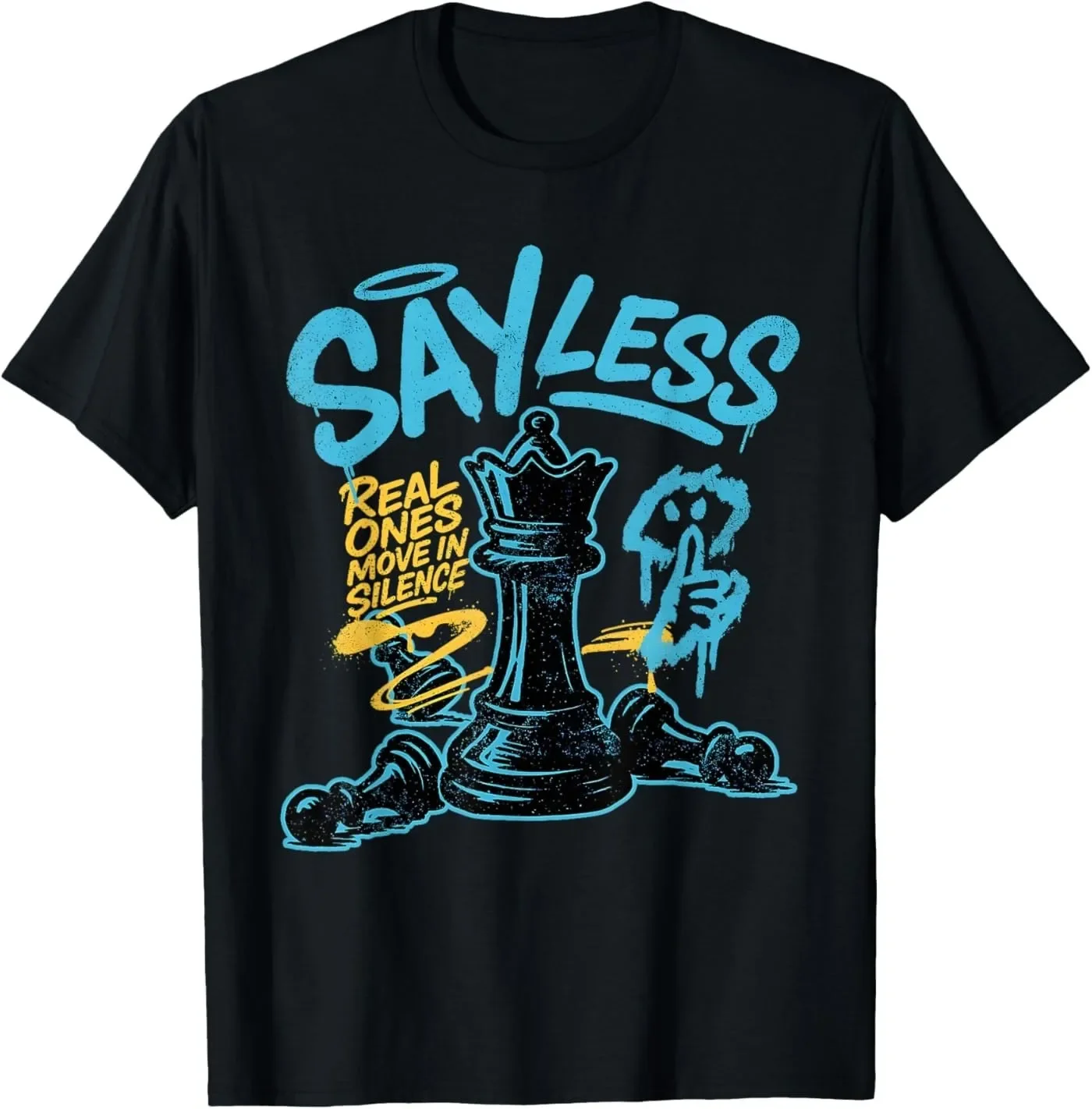 Say Less Streetwear Retro Matching Gamma Blue T-Shirt