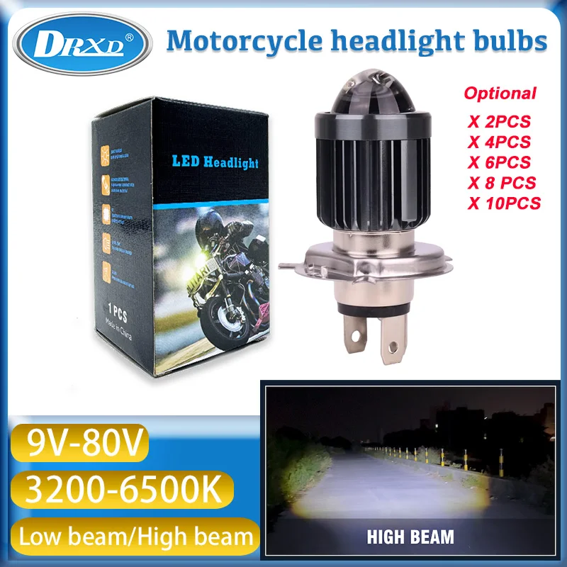 

1200LM LED Linghting 12W DC 9~80V Motorcycle Headlight 3200-6500k Bulb High Beam Dipped Headlight Motobike Scooter Running Light