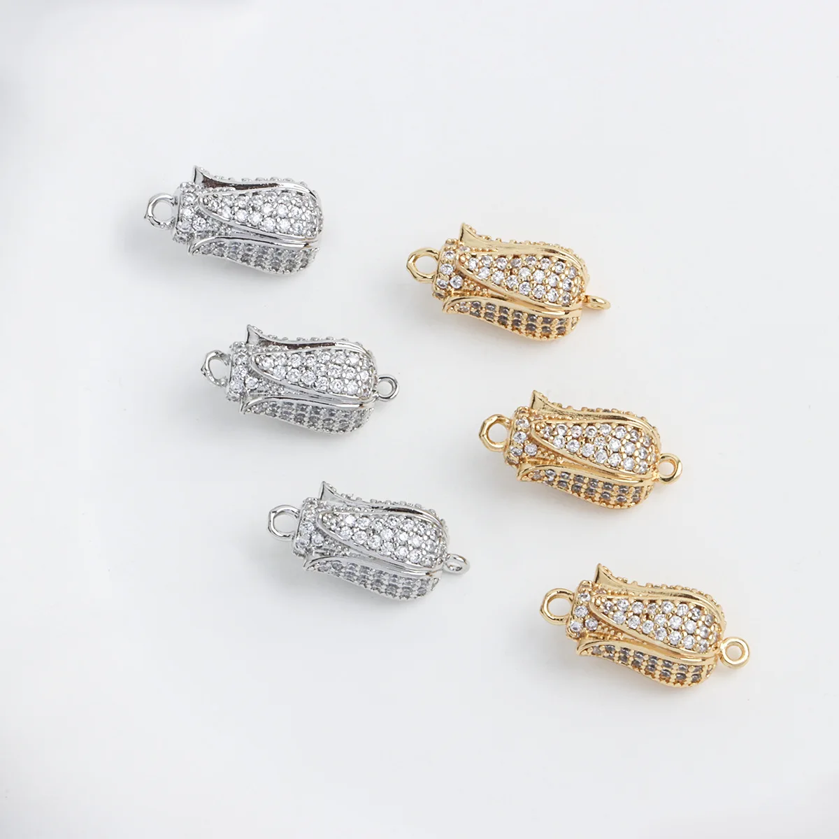 1 Piece Copper Gold-plated Tulip Insert Bar Buckle Pearl Necklace Bracelet Connecting Buckle DIY Accessories Accessories