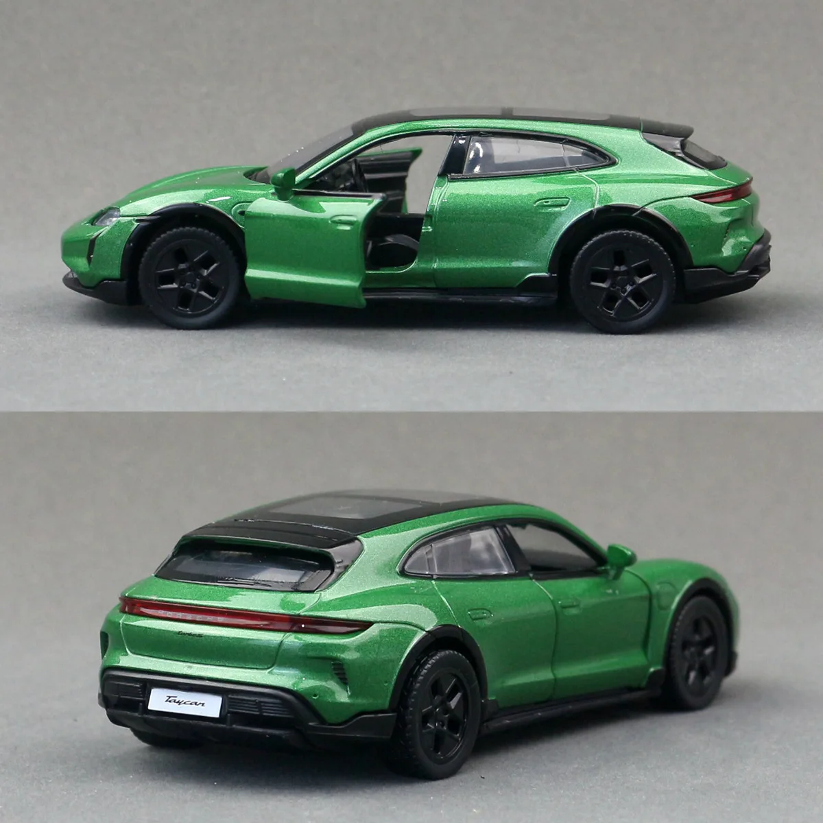 1:36 Porsche Taycan Turbo S Cross Turismo Alloy Car Model Sound and Light Pull Back Children's Toy Collectibles Birthday gift