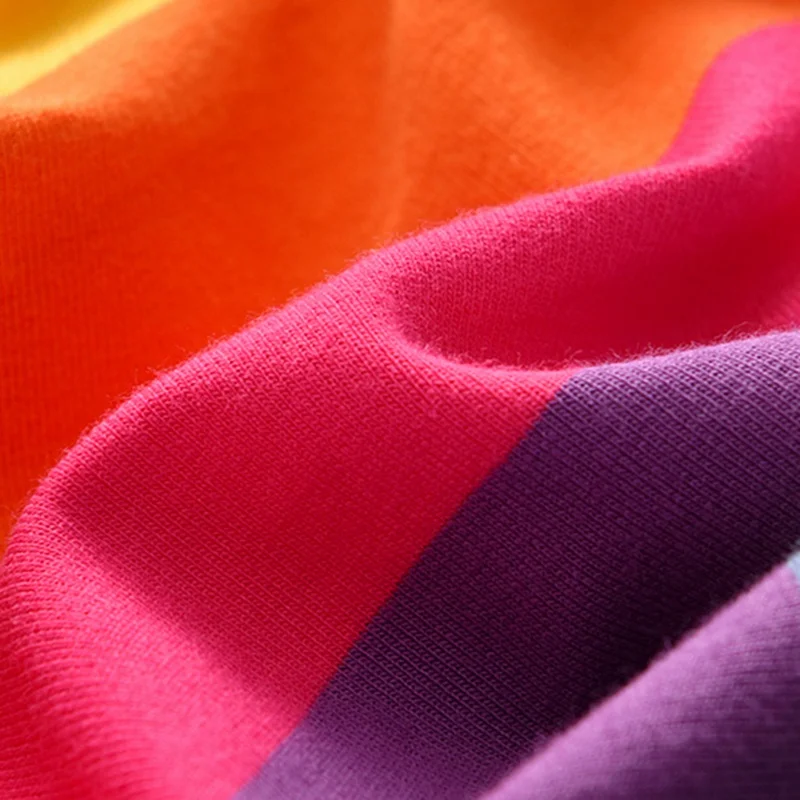 Rainbow Stripe Toddler Sweatshirt Zip Up Children Hoodies Long Sleeve Shirt Kids Crop Tops Loose Jackets Coat for Boy Girl 3-6Y