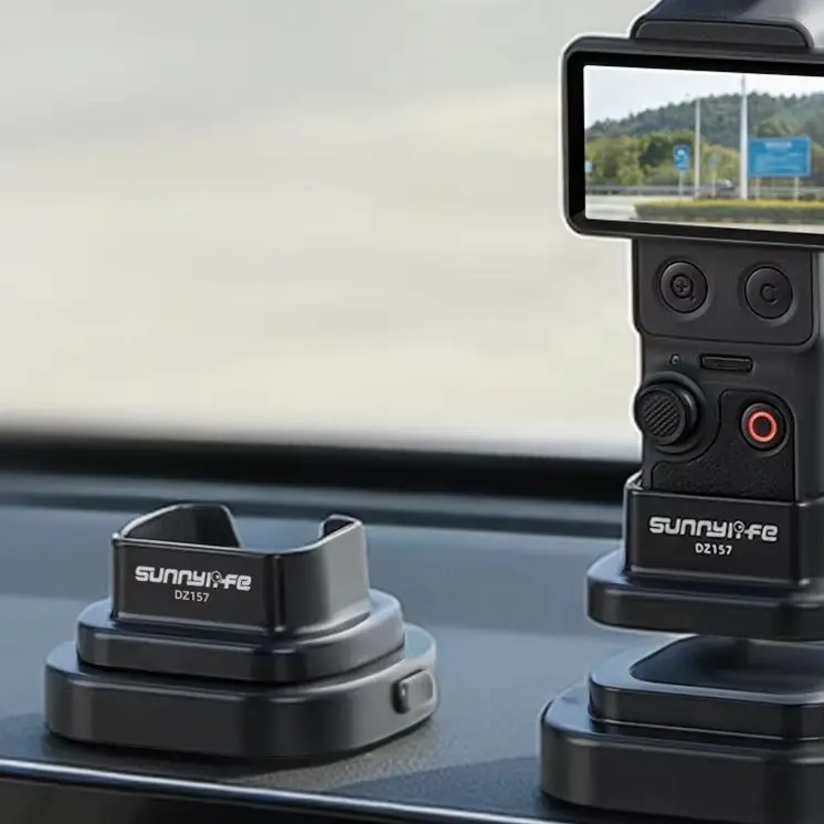 

For DJI Osmo Pocket 4/3 – Detachable Car Silicone Base & Desktop Upright Stand, Non-Slip, Secure Fit, 2-in-1 Mount Accessories