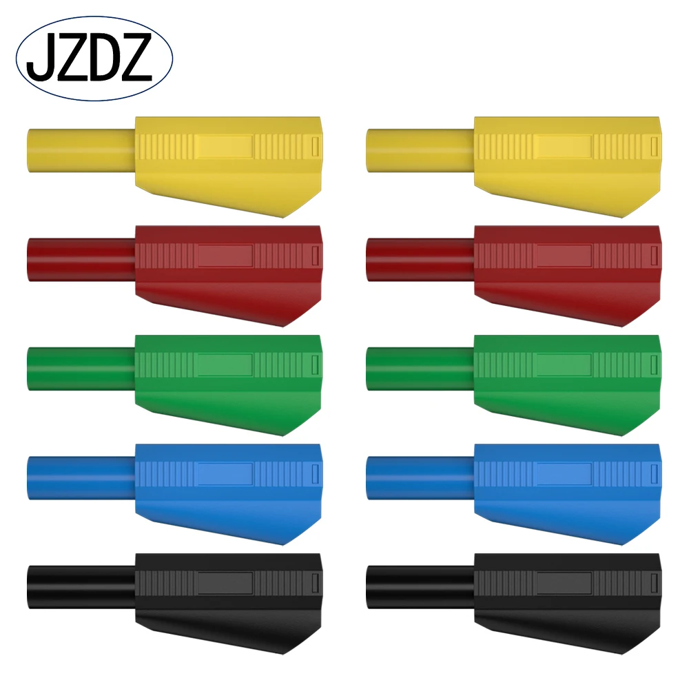 JZDZ 10PCS 4MM Banana Plug Safety Stackable Solder In line DIY assembly Test leads connectors J.10042