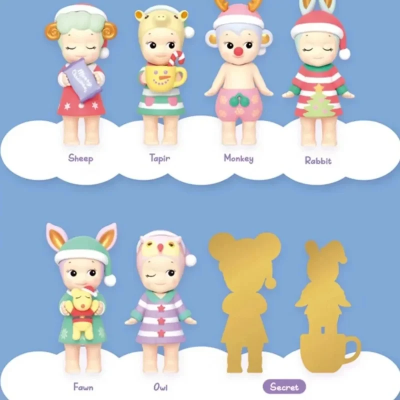 Genuine Sonny Angel Dreaming Christmas Series Blind Box Toys Dolls Cute Anime Action Figure Ornaments Figurines Dolls Xmas Gifts