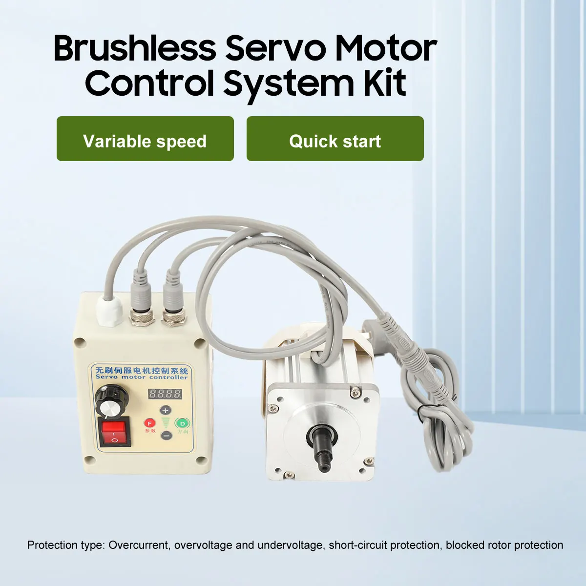 1200W Magnet-Bürstenloser Motor Permanentmagnet-Treiber Controller Drehzahlregler Bandschleifer Hochleistungs-Steuerungssystem-Kit – Detail 2