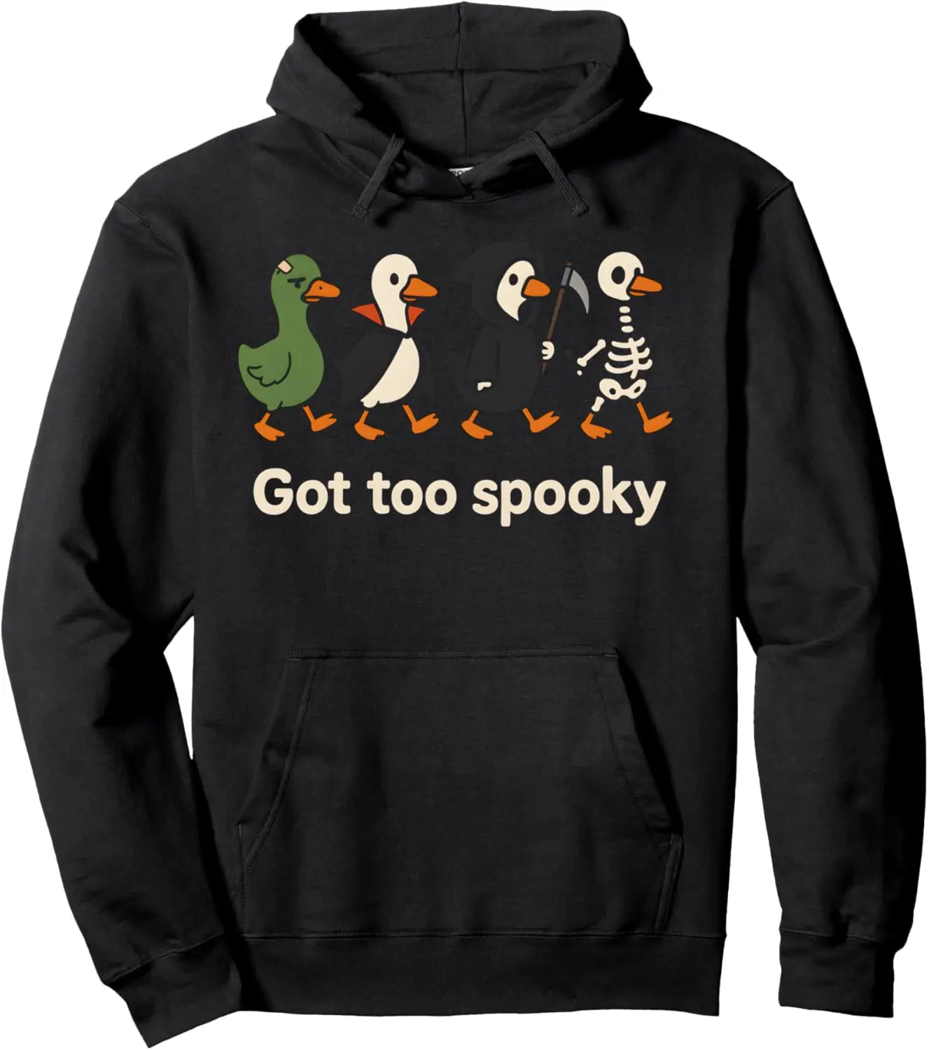 

Толстовка с капюшоном Got Too Spooky Funny Goose Duck на Хэллоуин Harajuku Y2k для пары, толстовка с капюшоном в стиле аниме на заказ