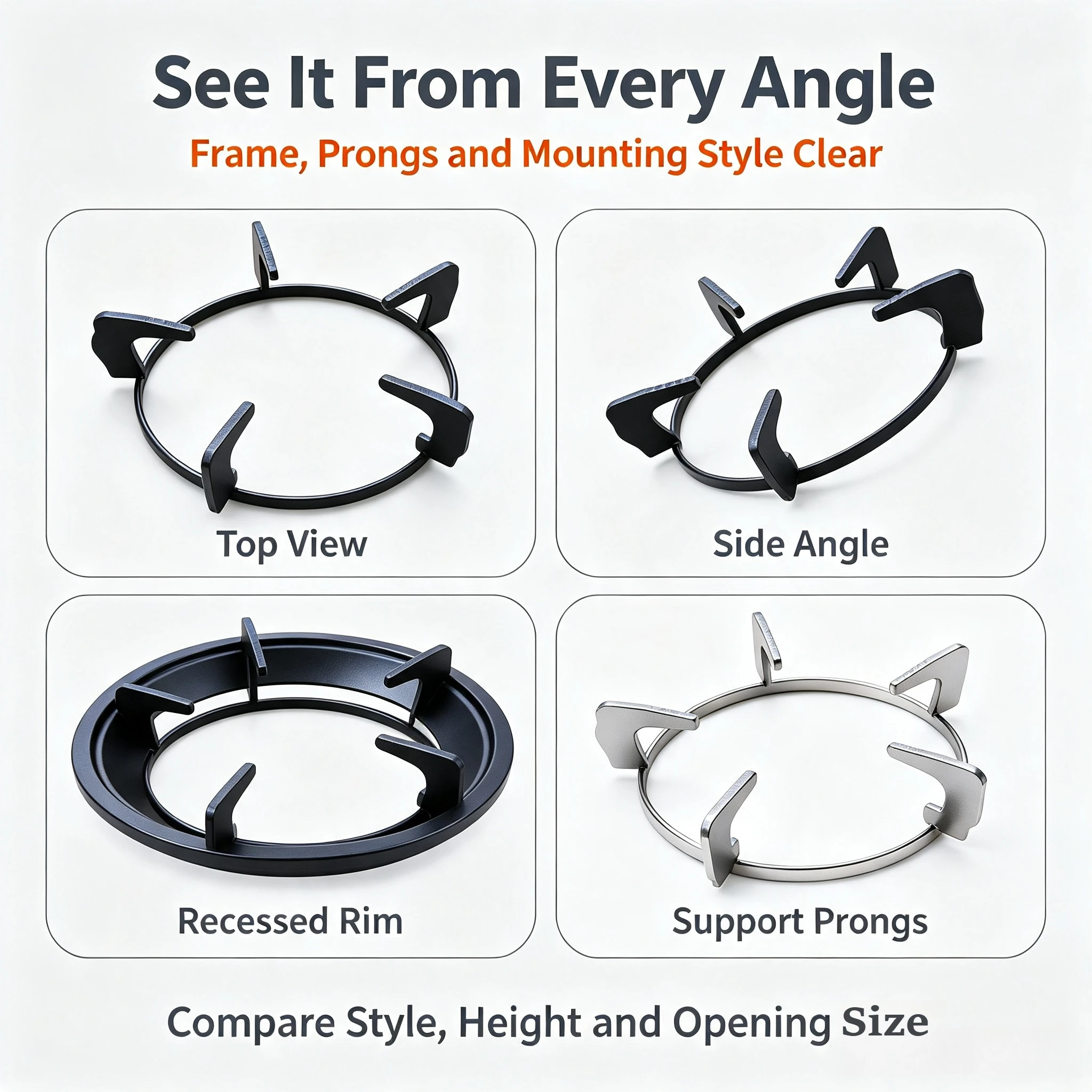 Gas stove bracket Embedded desktop pot rack Anti-skid stove rack, rack bracket, gas stove accessories