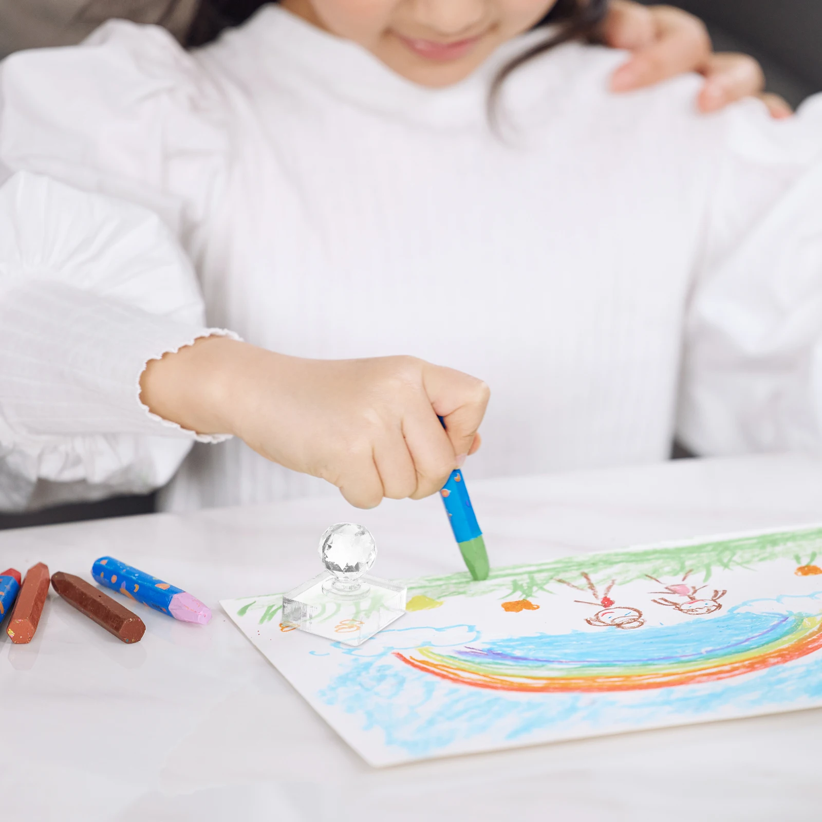 

2pcs Paint Muller For Art Flat Bottom Pestle Tool, Watercolor Oil Painting Grinding Rod, Acrylic Pigment Grinder, Manual Mineral